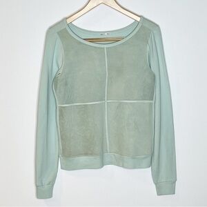BAILEY 44 Katherine Suede Front Sweatshirt Size Small